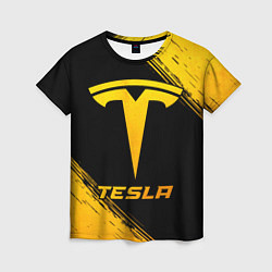 Футболка женская Tesla - gold gradient, цвет: 3D-принт