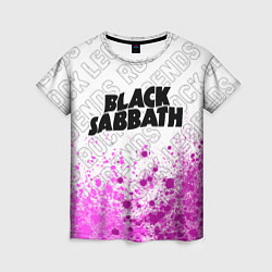 Женская футболка Black Sabbath rock legends посередине