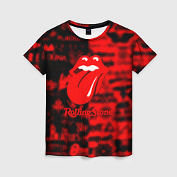 Футболка женская Rolling Stones logo групп, цвет: 3D-принт