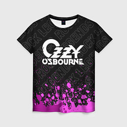 Футболка женская Ozzy Osbourne rock legends посередине, цвет: 3D-принт