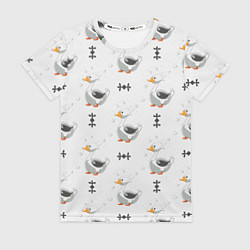 Женская футболка Гусь и фигуры