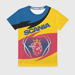 Женская футболка Scania logo