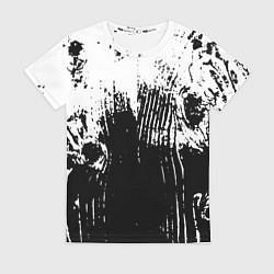 Женская футболка Черно-белая абстракция гранж