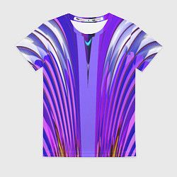 Женская футболка Фиолетовые линии и полосы