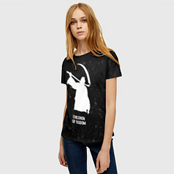 Футболка женская Children of Bodom glitch на темном фоне, цвет: 3D-принт — фото 2