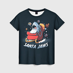 Футболка женская Santa Jaws, цвет: 3D-принт