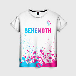 Футболка женская Behemoth neon gradient style посередине, цвет: 3D-принт