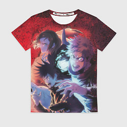 Женская футболка Магическая битва - Итадори Юдзи