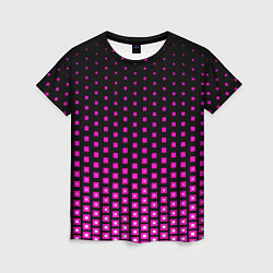 Футболка женская Розовые квадраты, цвет: 3D-принт