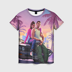 Футболка женская Jason & Lucia - GTA 6 official art, цвет: 3D-принт