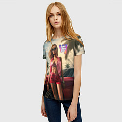 Футболка женская Девушка GTA 6, цвет: 3D-принт — фото 2