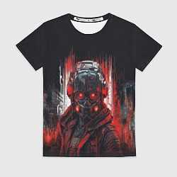 Женская футболка Андроид штурмовик