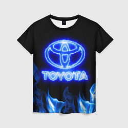 Футболка женская Toyota neon fire, цвет: 3D-принт