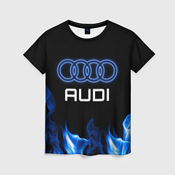 Футболка женская Audi neon art, цвет: 3D-принт