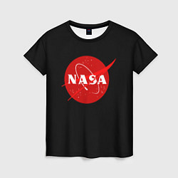 Футболка женская NASA redlogo space usa, цвет: 3D-принт