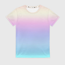 Женская футболка Светлый голографический градиент