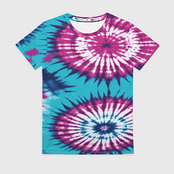 Футболка женская Тай-дай цвет, цвет: 3D-принт