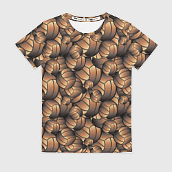 Женская футболка Футбольные мячи узор