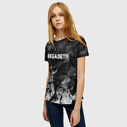 Футболка женская Megadeth black graphite, цвет: 3D-принт — фото 2