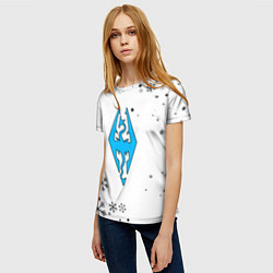 Футболка женская Skyrim logo winter, цвет: 3D-принт — фото 2