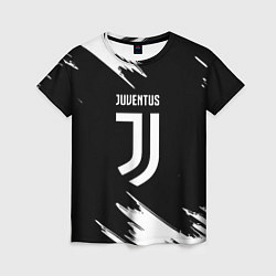 Футболка женская Juventus краски текстура, цвет: 3D-принт