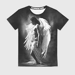 Футболка женская Индеец белый ангел, цвет: 3D-принт