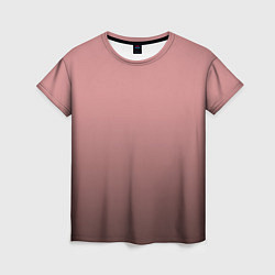 Футболка женская Пыльно-розовый градиент, цвет: 3D-принт