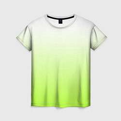 Футболка женская Бело-салатовый градиент, цвет: 3D-принт
