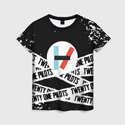 Женская футболка Twenty one pilots stripes steel