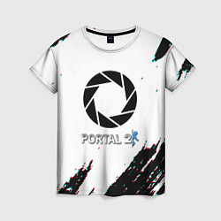 Футболка женская Portal 2 краски валв, цвет: 3D-принт