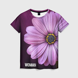 Футболка женская Фиолетовый цветок - WOMAN, цвет: 3D-принт