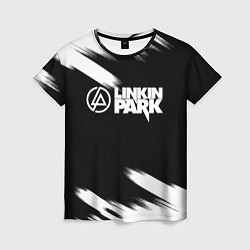 Женская футболка Linkin park рок бенд краски