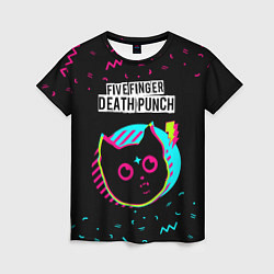 Футболка женская Five Finger Death Punch - rock star cat, цвет: 3D-принт
