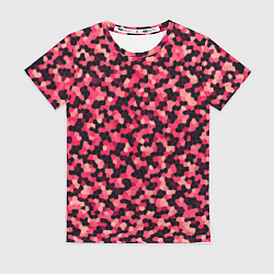 Женская футболка Мозаика красно-бордовый