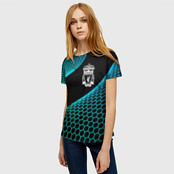 Футболка женская Liverpool football net, цвет: 3D-принт — фото 2