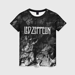 Женская футболка Led Zeppelin black graphite