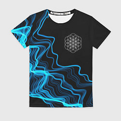 Футболка женская Coldplay sound wave, цвет: 3D-принт