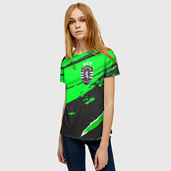 Футболка женская Sporting sport green, цвет: 3D-принт — фото 2