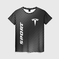 Футболка женская Tesla sport carbon, цвет: 3D-принт
