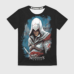 Футболка женская Assassins creed белый костюм, цвет: 3D-принт