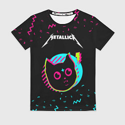 Футболка женская Metallica - rock star cat, цвет: 3D-принт