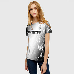 Футболка женская Juventus sport на светлом фоне посередине, цвет: 3D-принт — фото 2