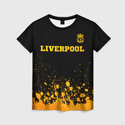 Футболка женская Liverpool - gold gradient посередине, цвет: 3D-принт