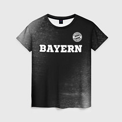 Футболка женская Bayern sport на темном фоне посередине, цвет: 3D-принт