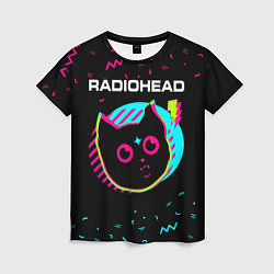 Футболка женская Radiohead - rock star cat, цвет: 3D-принт