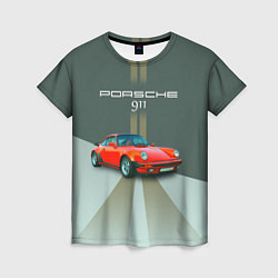 Футболка женская Porsche спортивный немецкий автомобиль, цвет: 3D-принт