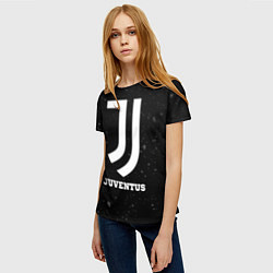 Футболка женская Juventus sport на темном фоне, цвет: 3D-принт — фото 2