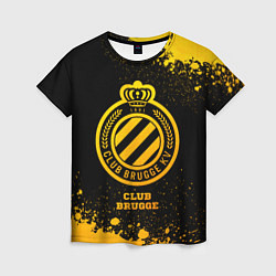 Футболка женская Club Brugge - gold gradient, цвет: 3D-принт