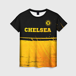 Футболка женская Chelsea - gold gradient посередине, цвет: 3D-принт