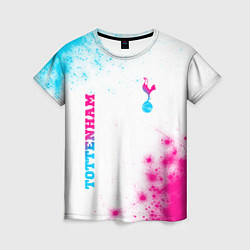 Футболка женская Tottenham neon gradient style вертикально, цвет: 3D-принт